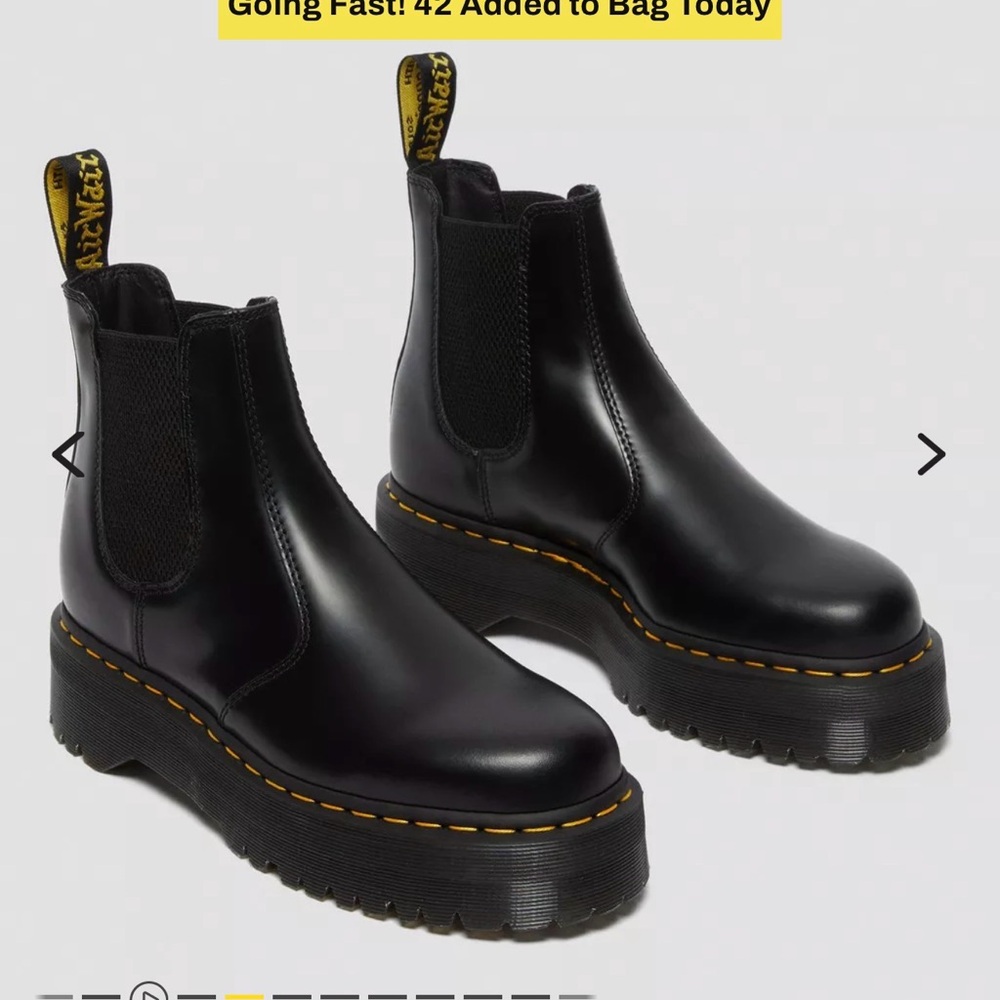 BNIB DR MARTEN PLATFORM CHELSEA BOOTS 2976 QUAD UNISEX SIZE 7 MENS